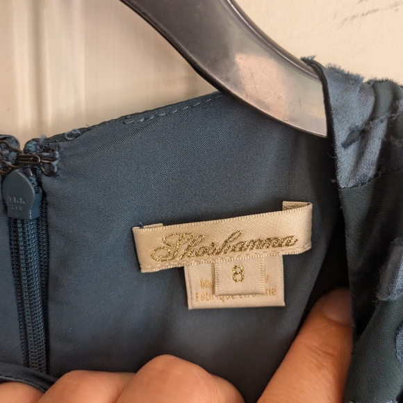 Shoshanna Sunday Blouson Jacquard Burnout Dress - Picture 4 of 5